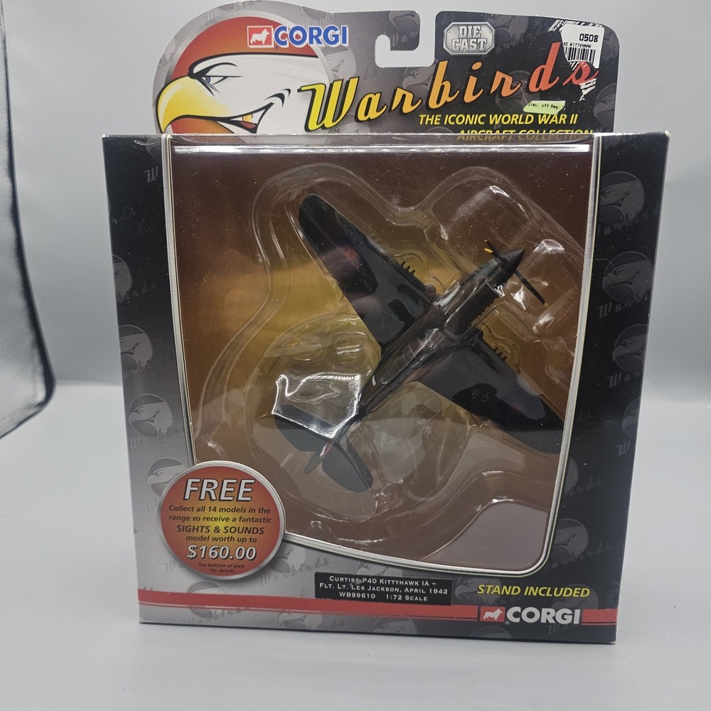 Corgi Warbirds Curtiss P40 Kittyhawk IA 1:72 Die-cast Model WW2 Airplane WB99610